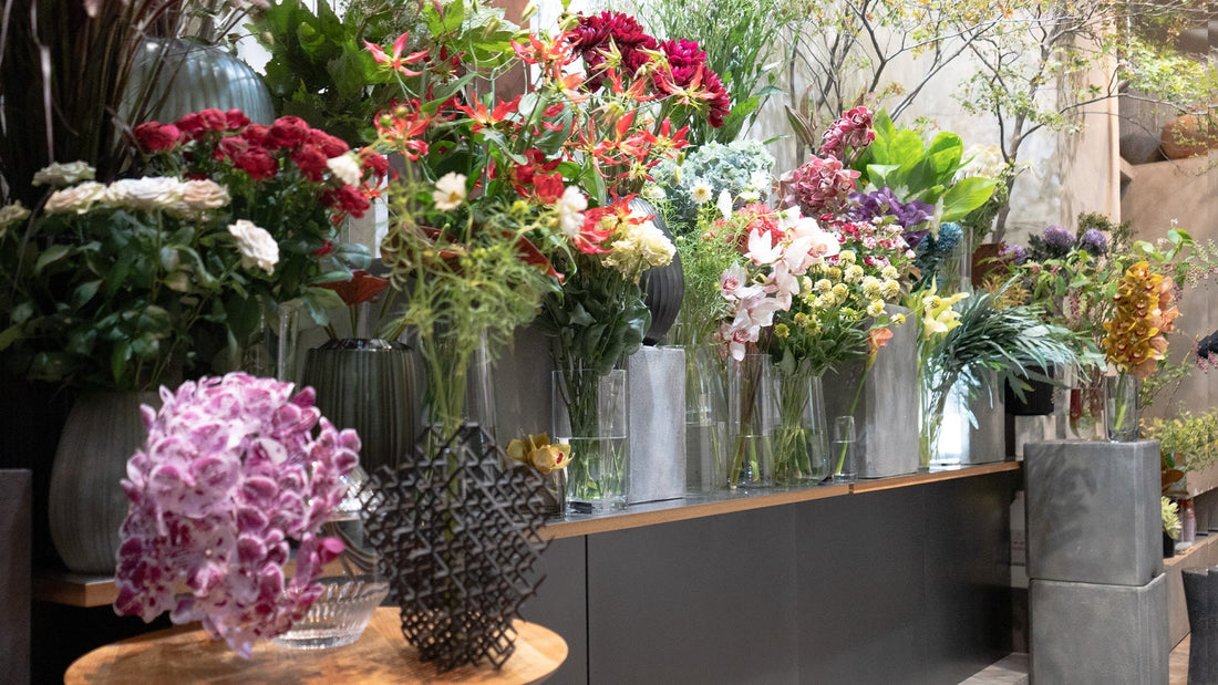 一輪挿し（Angle vase)に似合う花を求めて、花屋さんへ